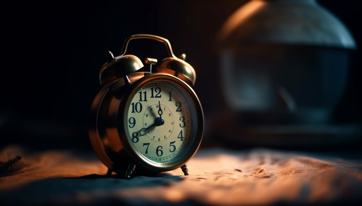 Relógio de cabeceira antigo para representar o post sobre preposições de tempo em inglês